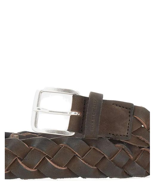 Gianni Chiarini White Braided Buckle Belt for men