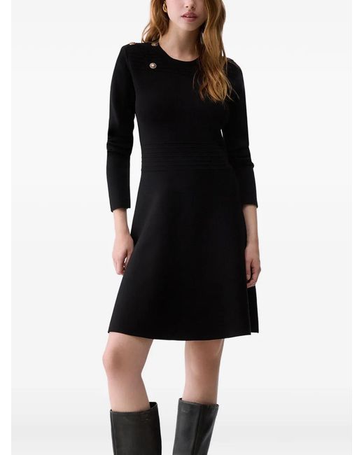 Liu Jo Black Knit Fit Flare Dress