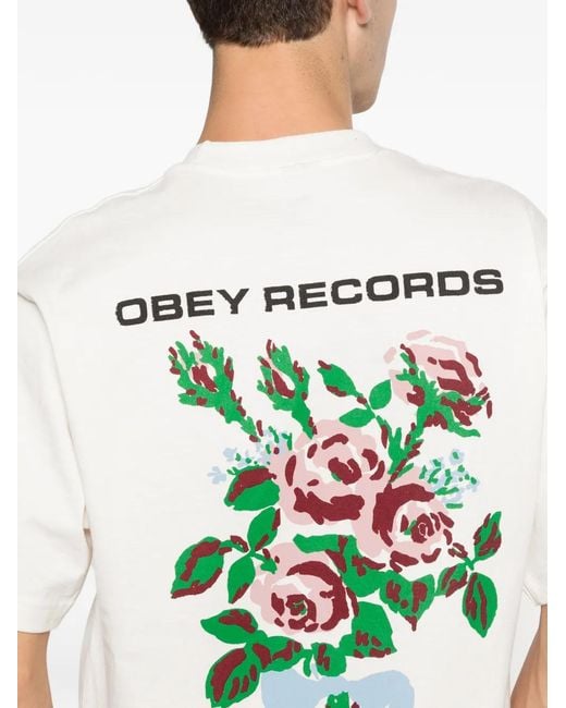Obey White To New Friends And Old T-Shirt for men