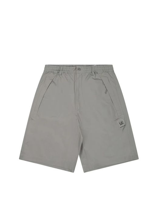 C P Company Gray Metropolis Series Hyst Shorts for men