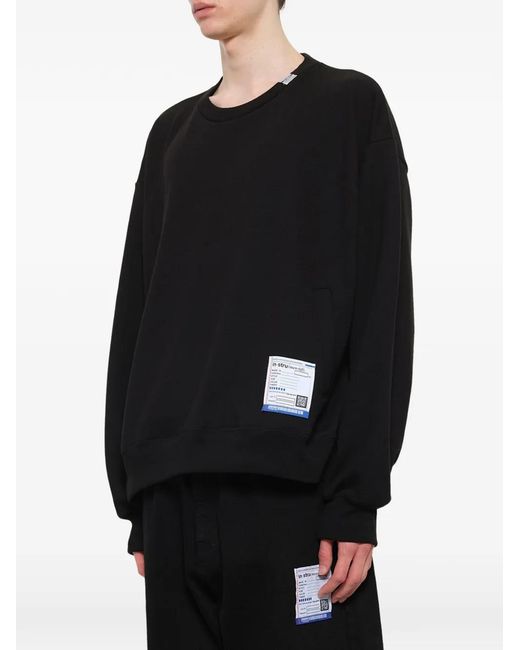 Maison Mihara Yasuhiro Black Instrumental Logo-Patch Sweater for men
