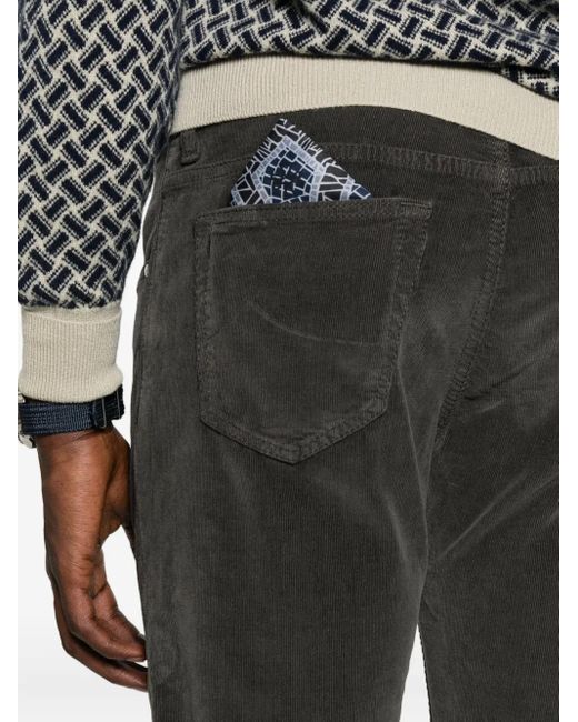 Jacob Cohen Gray Corduroy Trousers for men