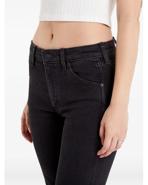 Wrangler Blue Logo-Patch Slim-Cut Jeans