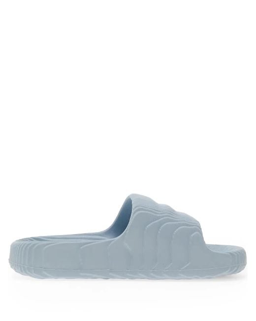 Adidas Blue Adilette 22 Textured Slides
