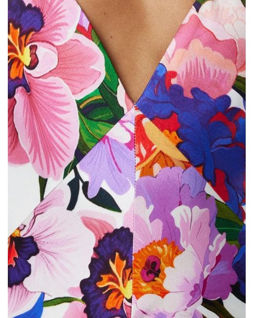 Borgo De Nor White Floral-Print Maxi Dress