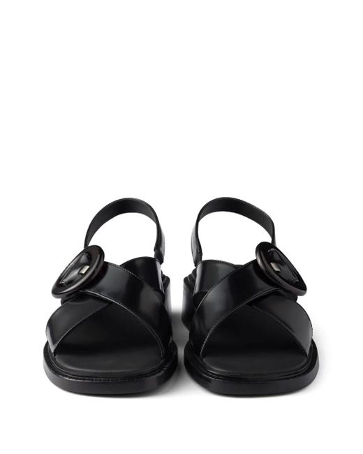 Prada レザー サンダル Black