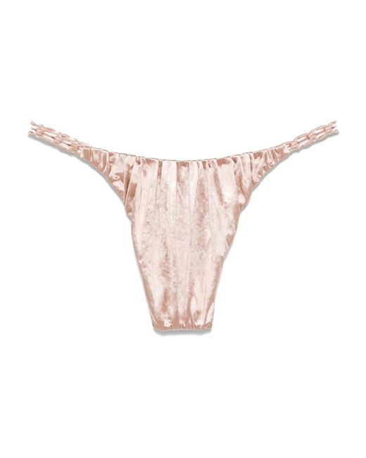 Isa Boulder Pink Braided-Strings Bikini Bottoms