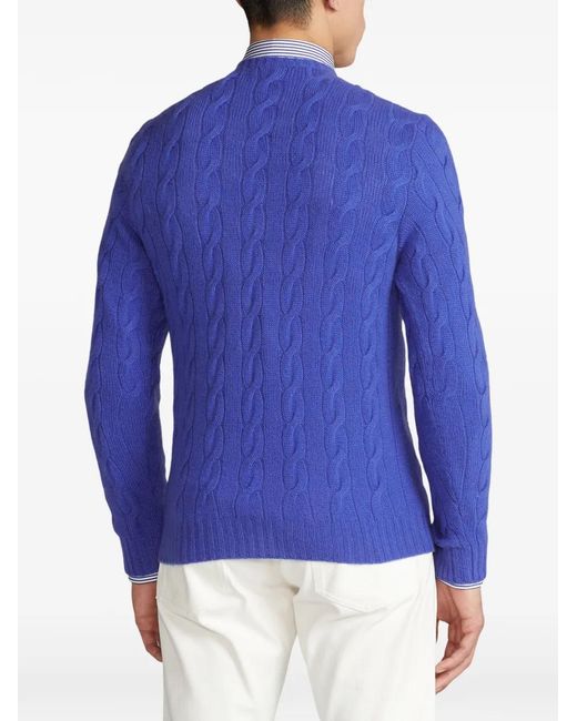 Polo Ralph Lauren Blue Cable-Knit Sweater for men