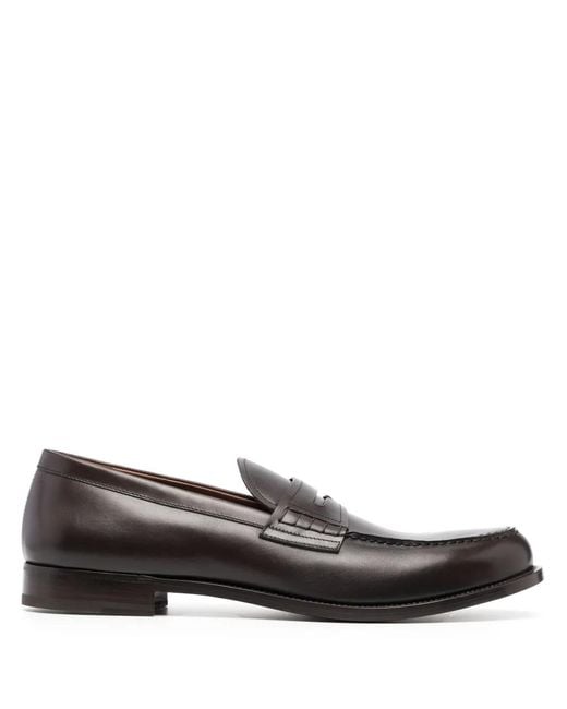 Fratelli Rossetti Gray Classic Leather Loafers for men