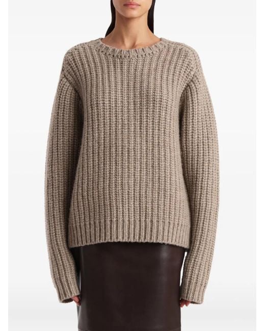 Khaite Brown Natt Ribbed Sweater