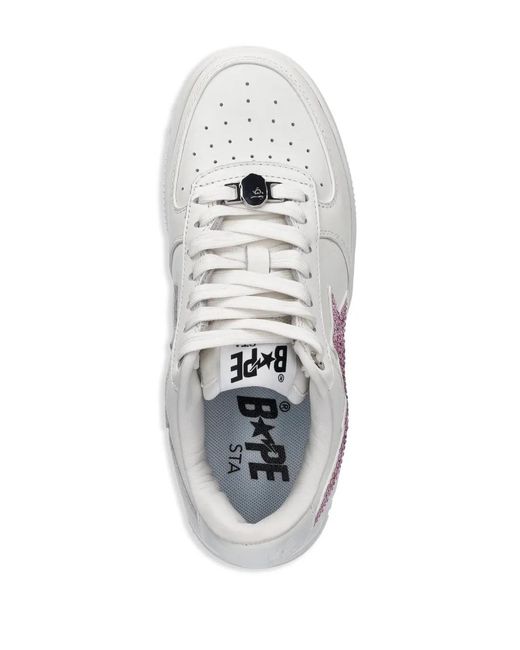A Bathing Ape White Bape Sta #50 Sneakers