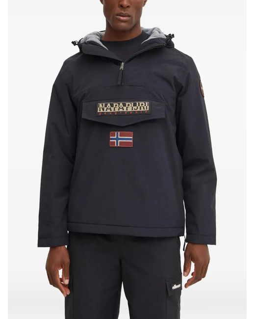 メンズ Napapijri フーデッド ジャケット Black