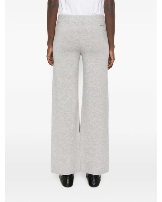 ERMANNO FIRENZE White Drawstring-Waist Track Pants
