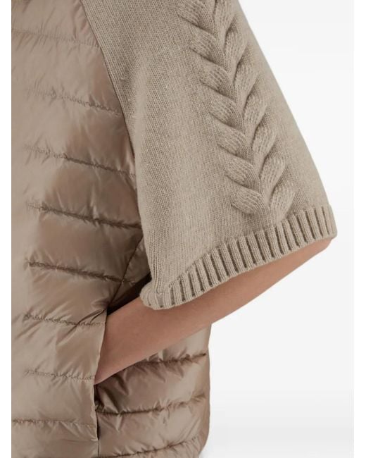 Herno Natural Resort Quilted Cable-Knit Jacket