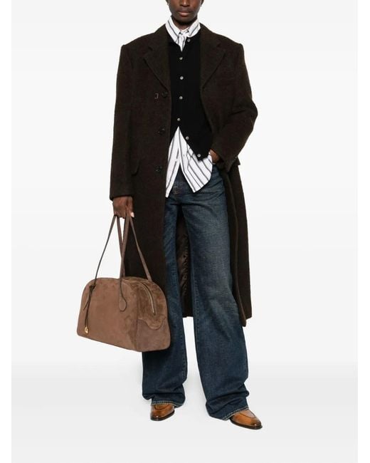 DUNST Black Alpaca Wool-Blend Coat