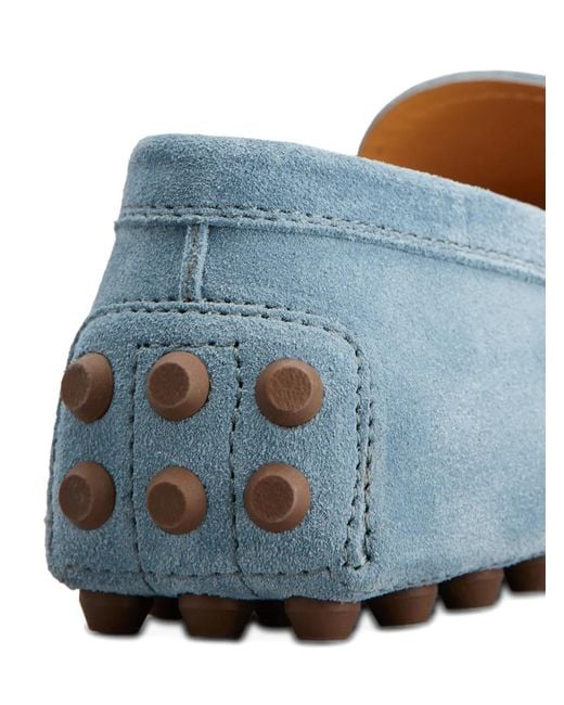 Tod's Blue Gommino Bubble Loafers