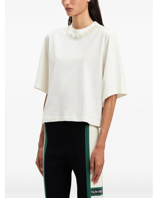 Palm Angels White Seasonal Logo T-Shirt