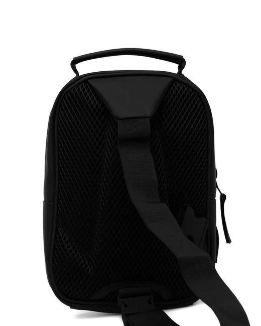 Rains Black Front-Zip Backpack