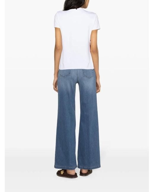 Liu Jo Blue High-Rise Flared Jeans