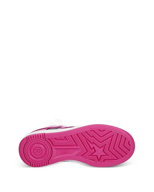 A Bathing Ape Pink Bape Sta Low-Top Sneakers