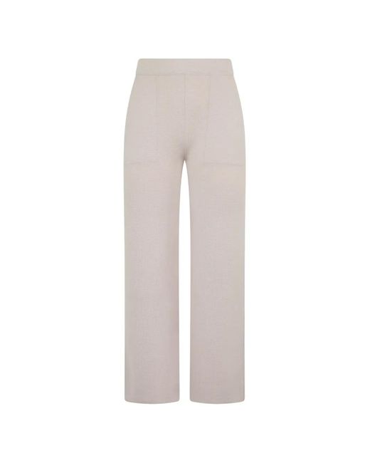 Moorer White Straight-Leg Trousers