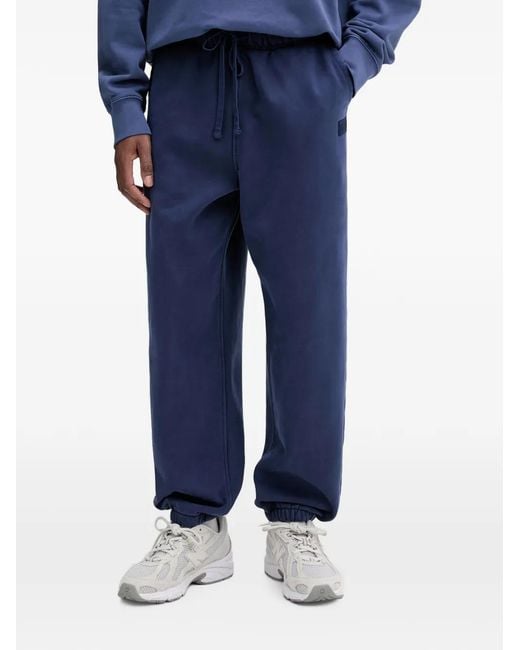 Vans Blue Logo-Patch Track Pants for men