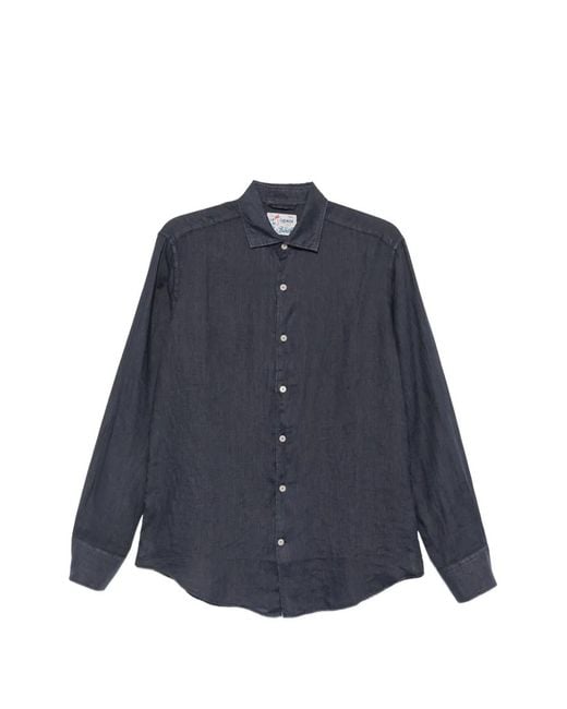 Mc2 Saint Barth Blue Pamplona Long-Sleeve Shirt for men
