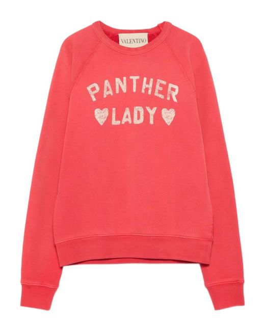 Valentino Garavani Red Panther Lady Sweatshirt