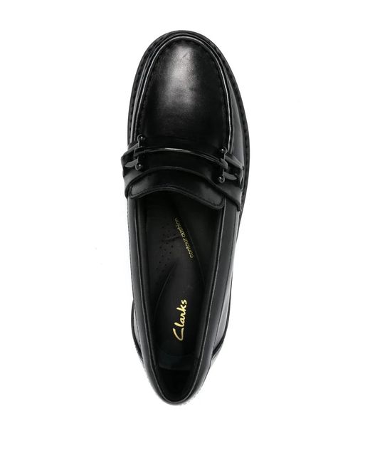 Clarks Black Orianna Bit Leather Loafers