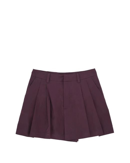 FEDERICA TOSI Purple Pleated Shorts