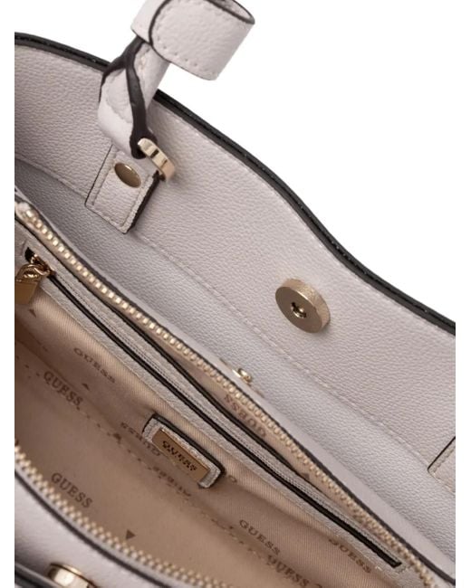 Guess White Meridian Shoulder Bag