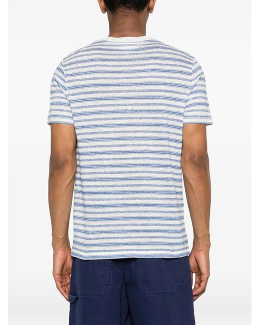 A.P.C. Blue T-Shirt Ray À Rayures for men