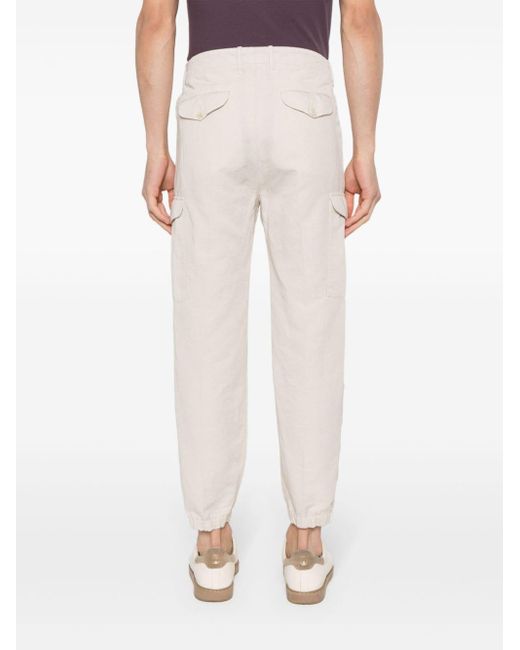 Pantalones cargo de textura flameadas Brunello Cucinelli de hombre de color White