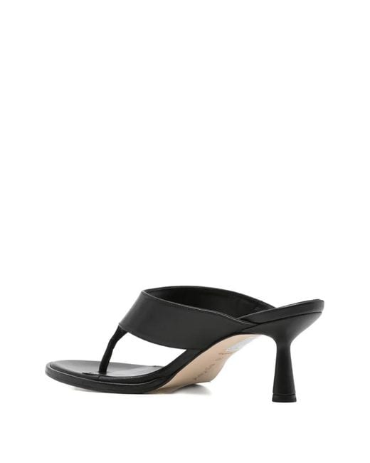 Aeyde White Olenna Leather Heel Sandals