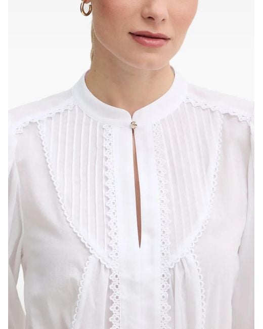 Joop! White Bionda Pleated Blouse