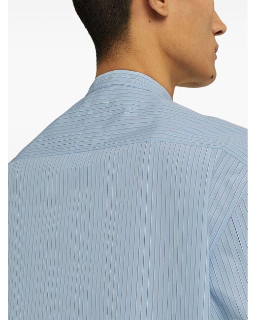 Jil Sander Blue Wednesday Striped Cotton Shirt for men