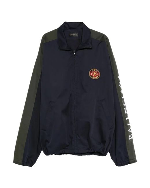 Balenciaga Blue Twill Zip-Up Jacket for men