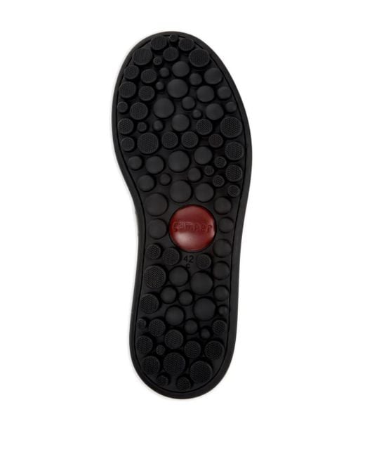 Camper Black Pelotas Ariel Distressed Leather Sneakers for men