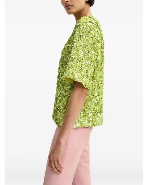 Essentiel Antwerp Green Sequin Blouse