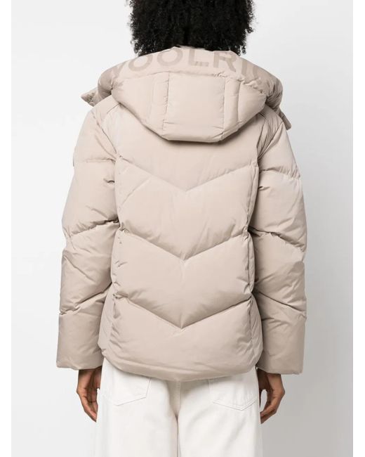 Woolrich Natural Detachable-Hood Padded Jacket