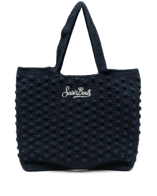 Bolso shopper de ganchillo Mc2 Saint Barth de color Black