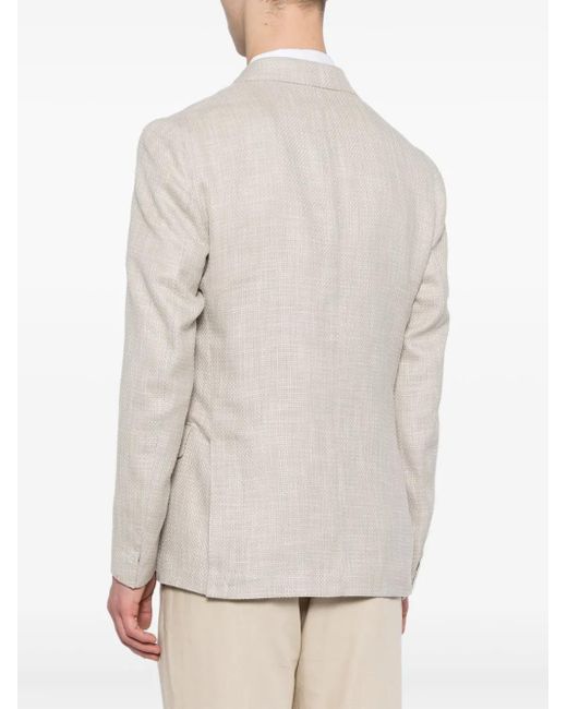 Eleventy Natural Double-Breasted Blazer for men