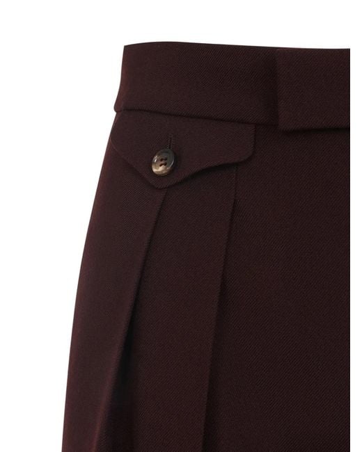 Chloé Purple Buttoned Pleated Trousers