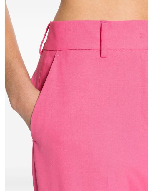 Pantalones de vestir de talle alto MSGM de color Pink