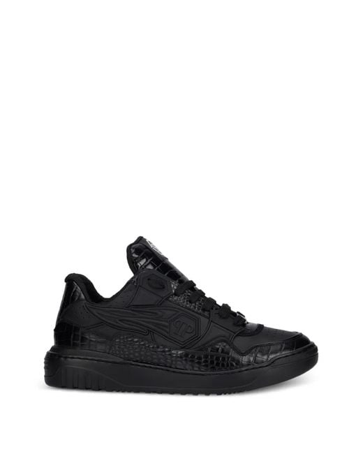Philipp Plein Black Low-Top Sneakers Moonwalker for men
