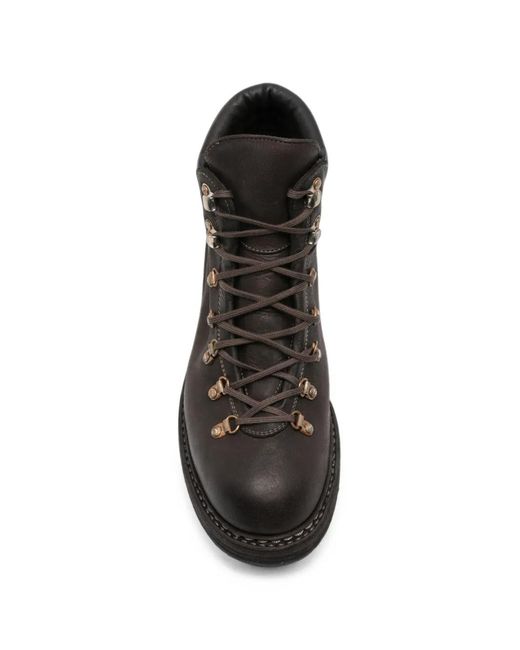 Guidi Black Lace-Up Leather Hiking Boots for men