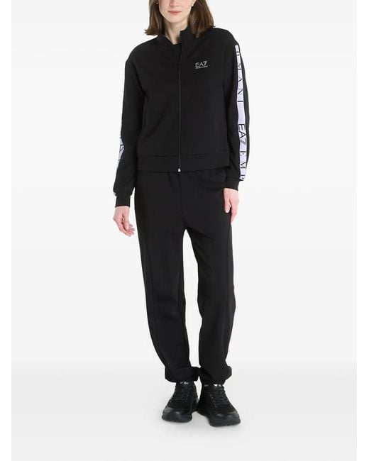 EA7 Black Natural Vent Zip-Up Sweatshirt