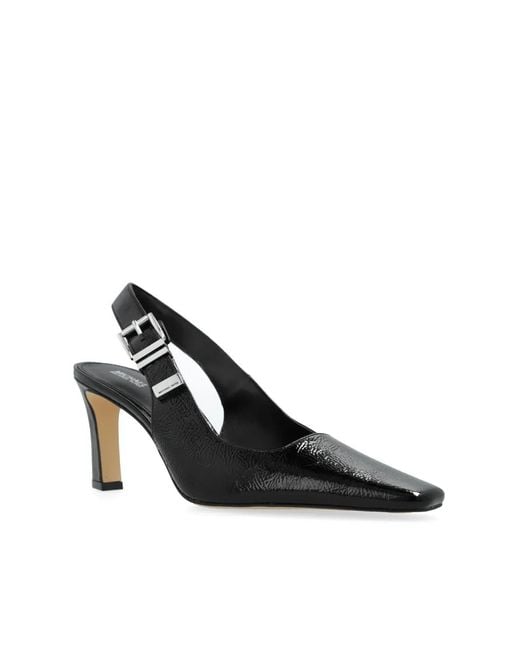 MICHAEL Michael Kors Black Patent Leather Slingback Pumps