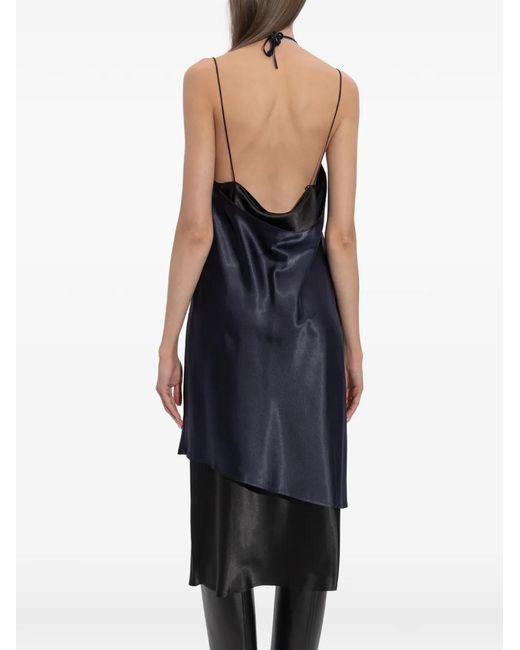 Vetements Blue Asymmetric Halterneck Midi Dress