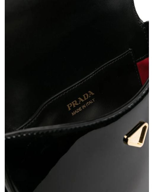 Borsa a spalla arqué di Prada in Black